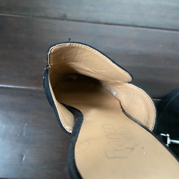 Franco Sarto Black Suede Mules - Picture 7 of 8